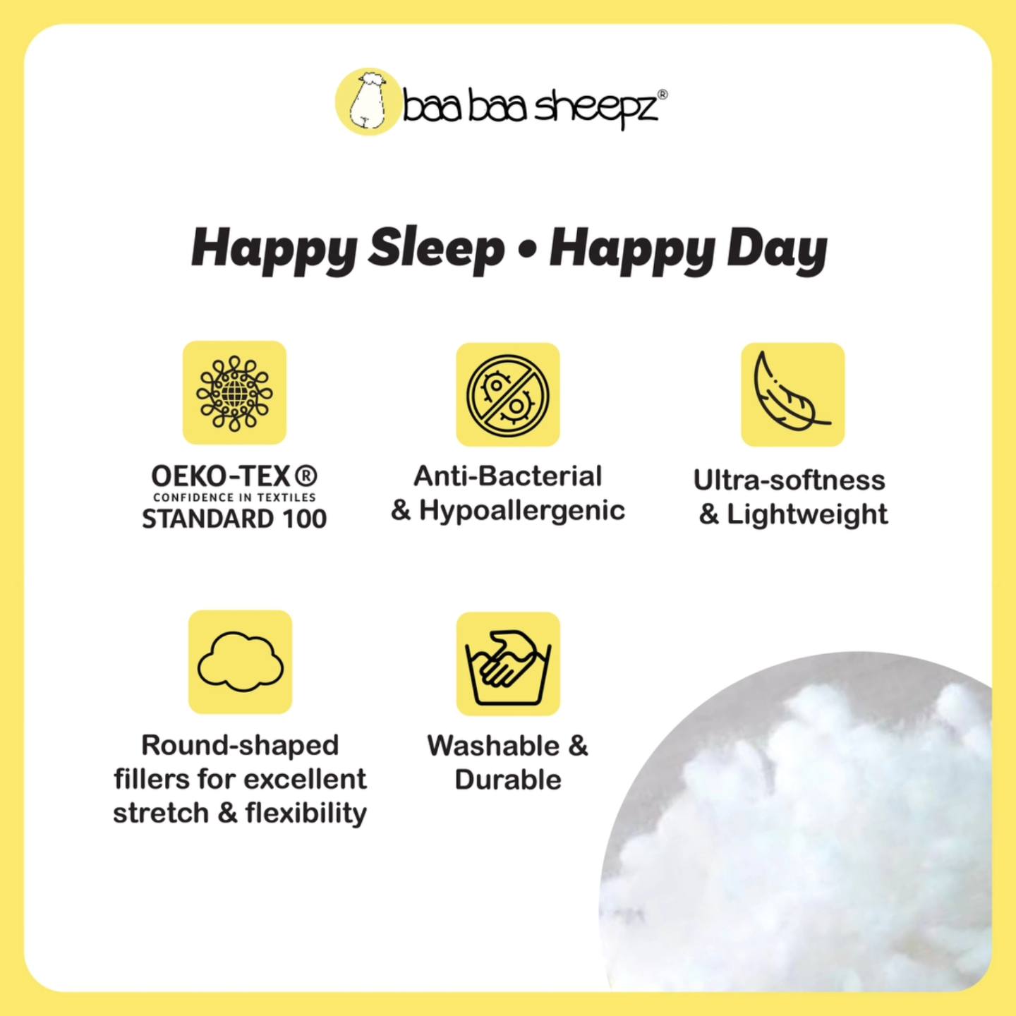 Baabaasheep Smiley Baabaa Pillow