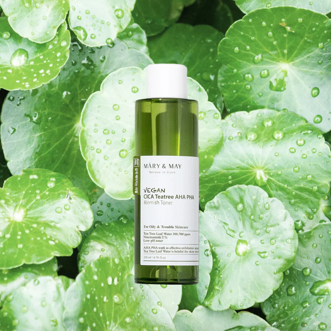MARY & MAY Vegan CICA Tea Tree AHA PHA Toner (200ml)