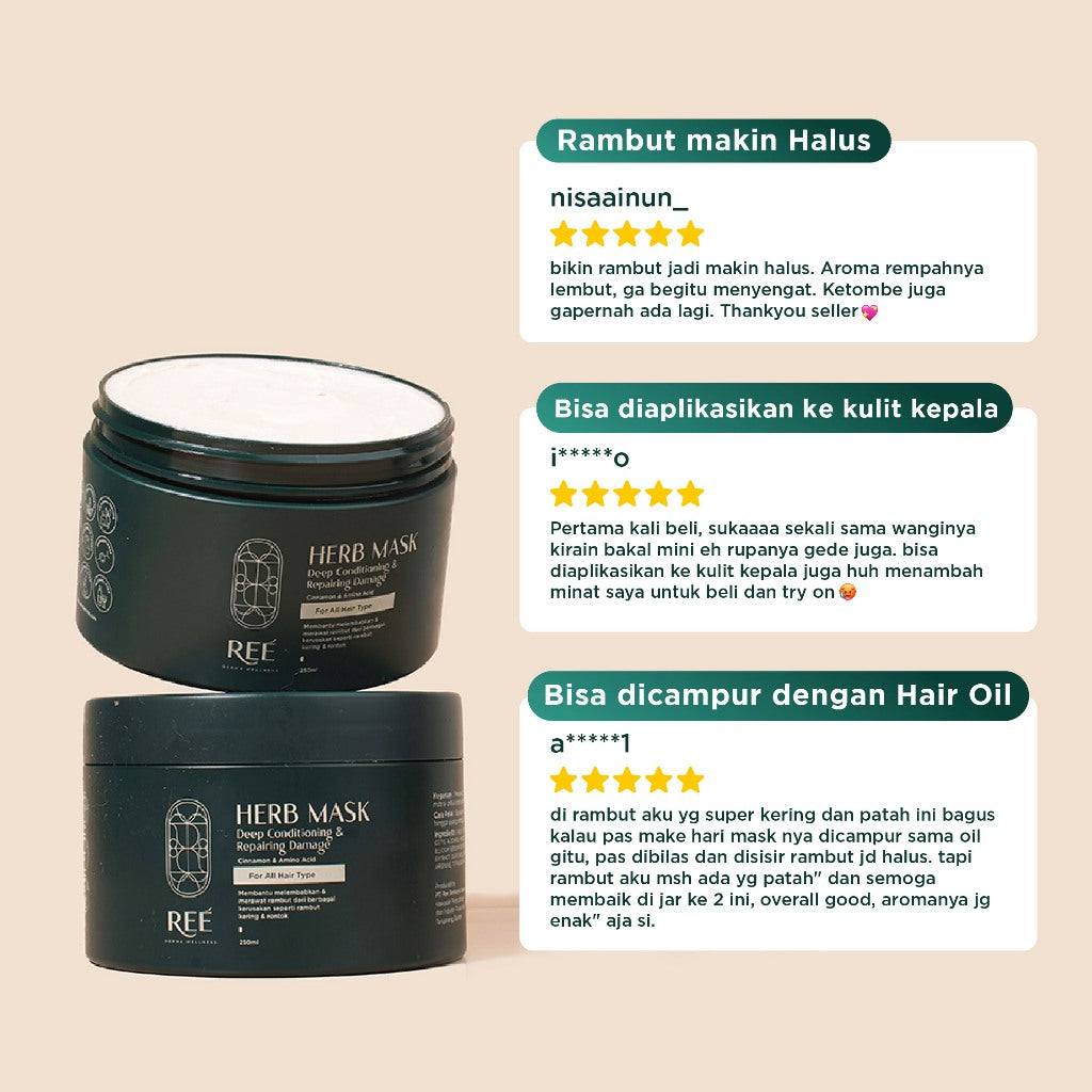 Ree Derma Herb Hair Mask Cinnamon Amino Acid 250ml