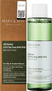MARY & MAY Vegan CICA Tea Tree AHA PHA Toner (200ml)
