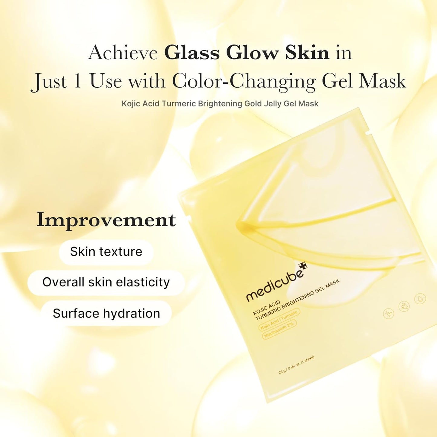 MEDICUBE Kojic Acid Tumeric Brightening Gel Mask 1EA