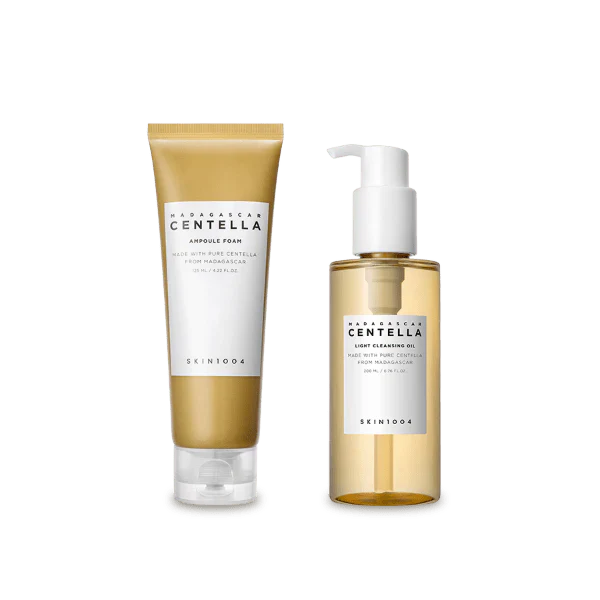 SKIN1004 Madagascar Centella Double Cleansing Duo (Cleansing Oil + Ampoule Foam)