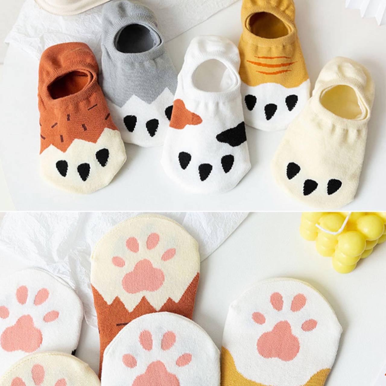 Kawaii Cat Paw Ankle Socks