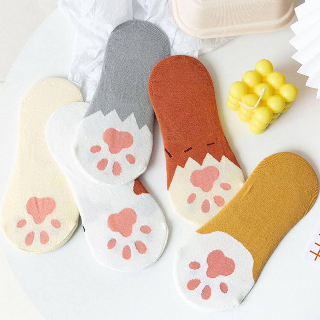 Kawaii Cat Paw Ankle Socks