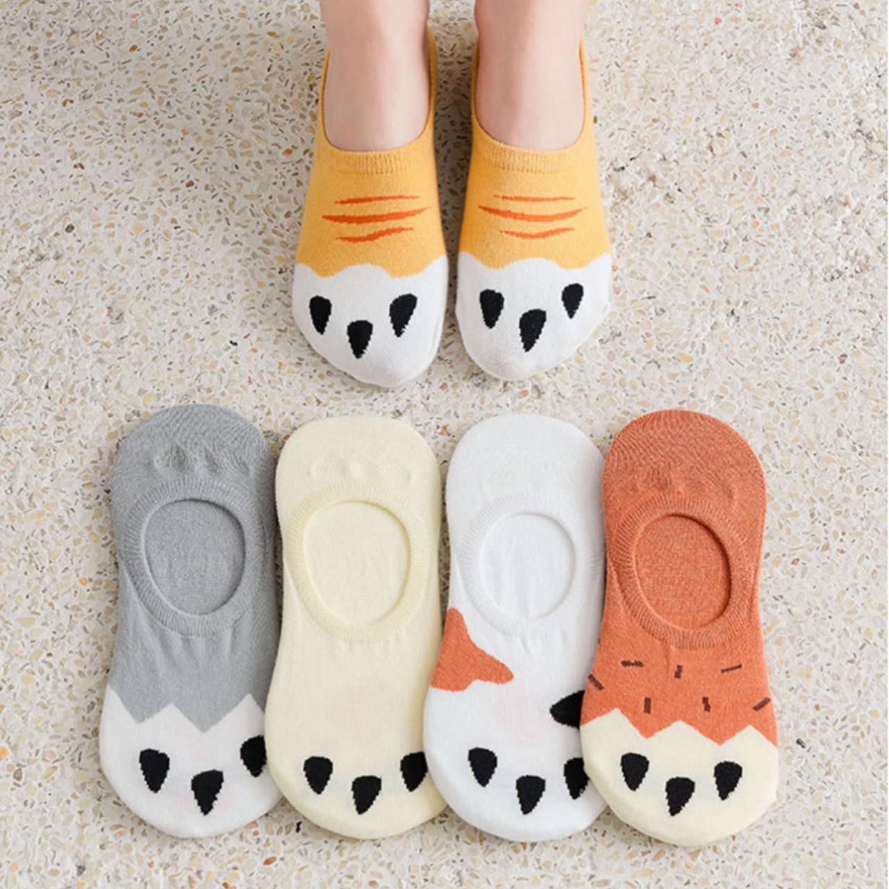 Kawaii Cat Paw Ankle Socks