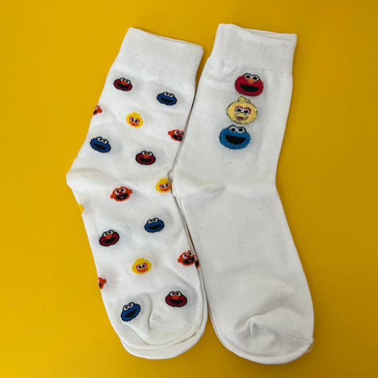 Design M - Sesame Street White Socks