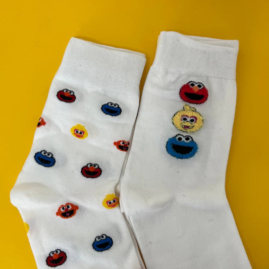 Design M - Sesame Street White Socks