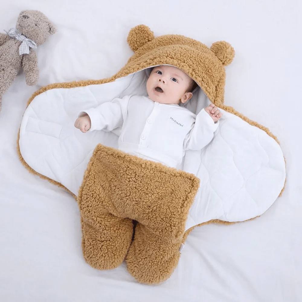 Baby Swaddle Fleece Blanket - Bear