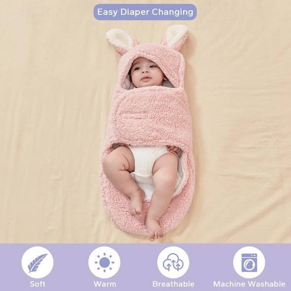 Baby Swaddle Fleece Blanket - Rabbit