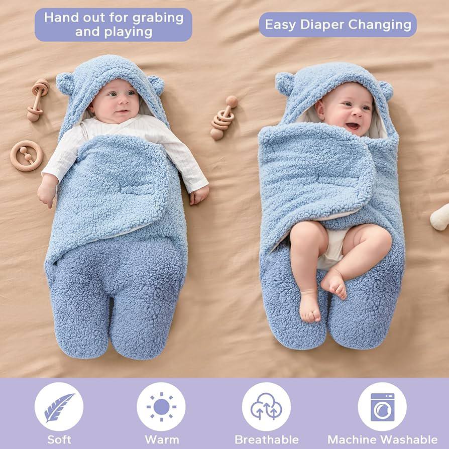 Baby Swaddle Fleece Blanket - Bear
