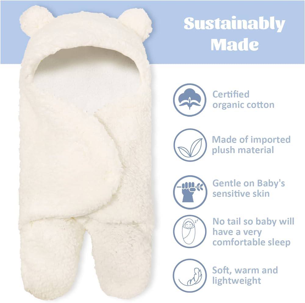 Baby Swaddle Fleece Blanket - Bear