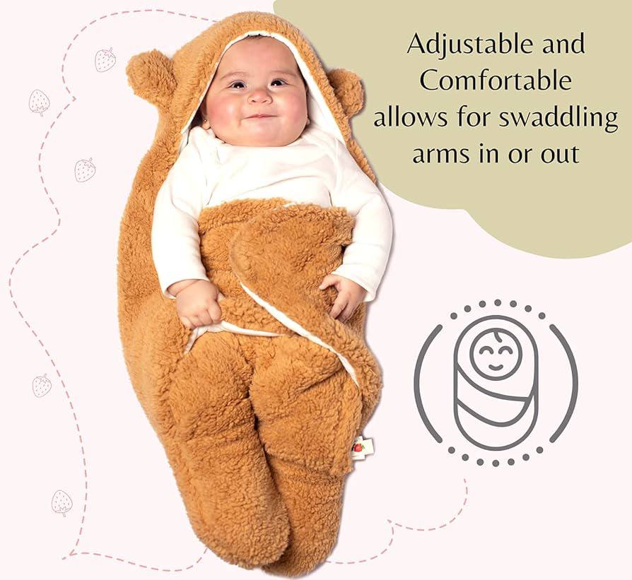 Baby Swaddle Fleece Blanket - Bear