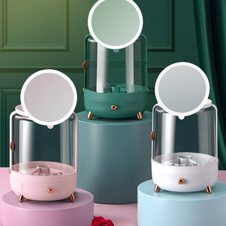 Skincare Cosmetics Vanity Storage egg-shell like with LED