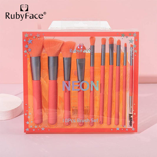 RubyFace Makeup Brushes NEON Set