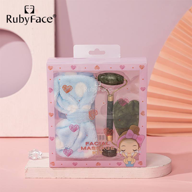 Rubyface Facial Roller + Silicon Brush + Headband