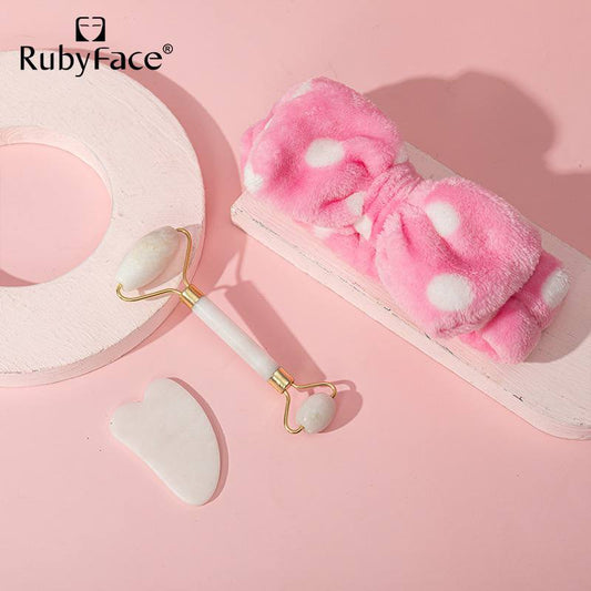 Rubyface Facial Roller + Silicon Brush + Headband