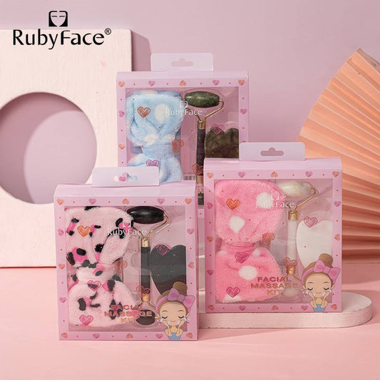 Rubyface Facial Roller + Silicon Brush + Headband