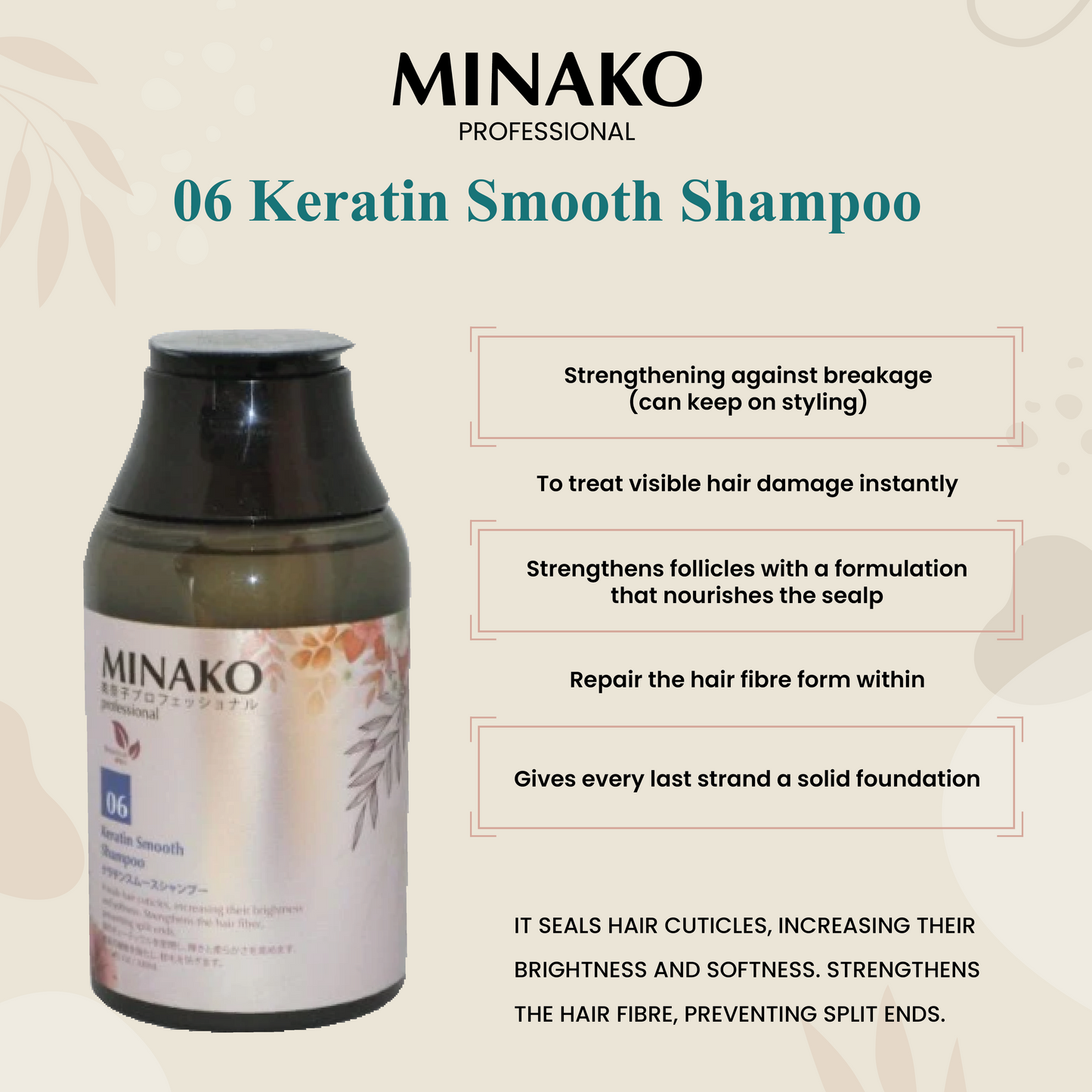MINAKO 06 Keratin Smooth Shampoo 300ml