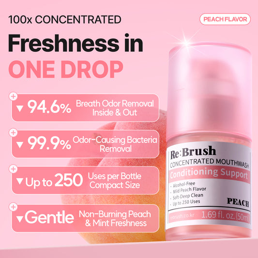REBRUSH Concentrated Mouthwash - Yuzu, Peach, Clove, Treevera