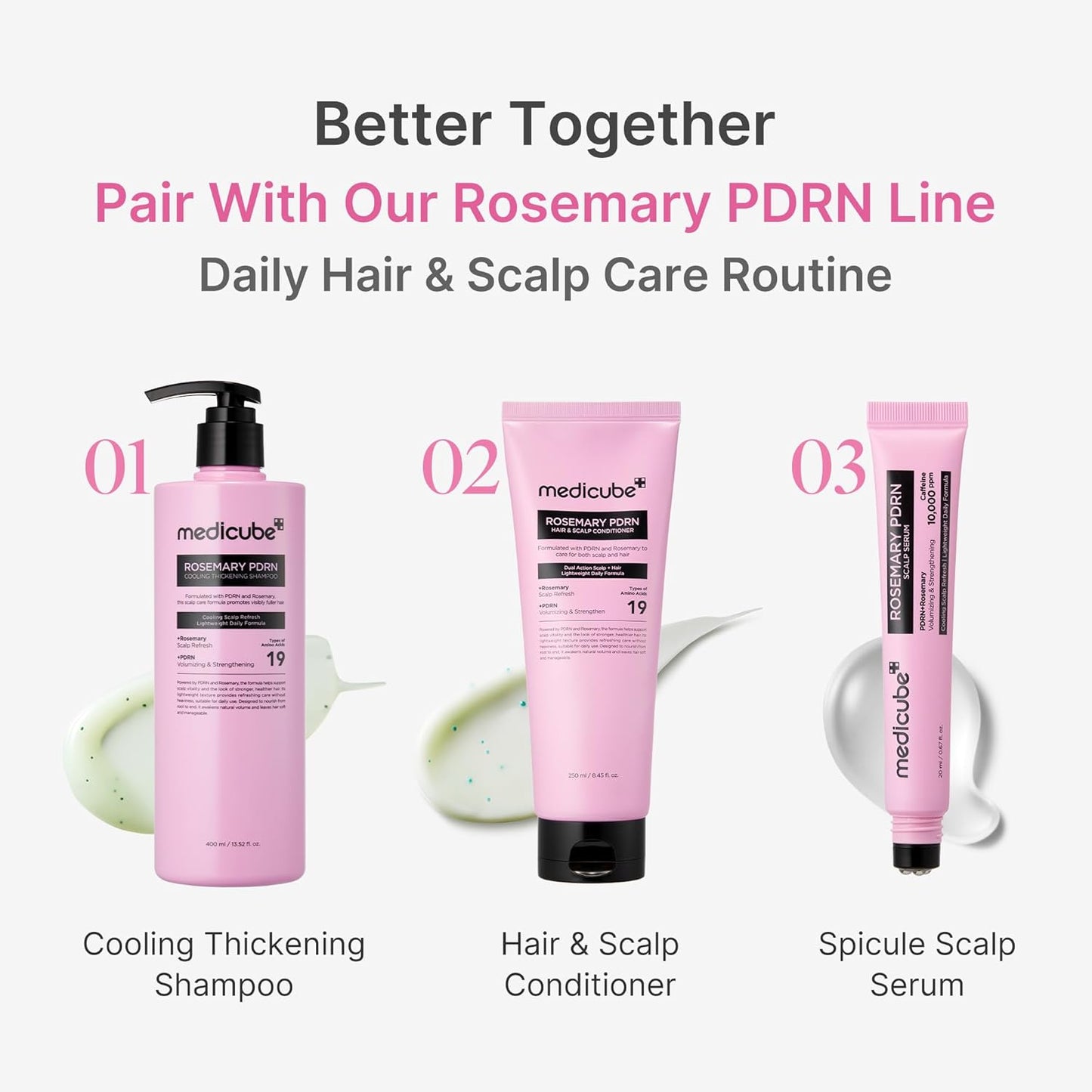 MEDICUBE Rosemary PDRN Cooling Thickening Shampoo 400ml