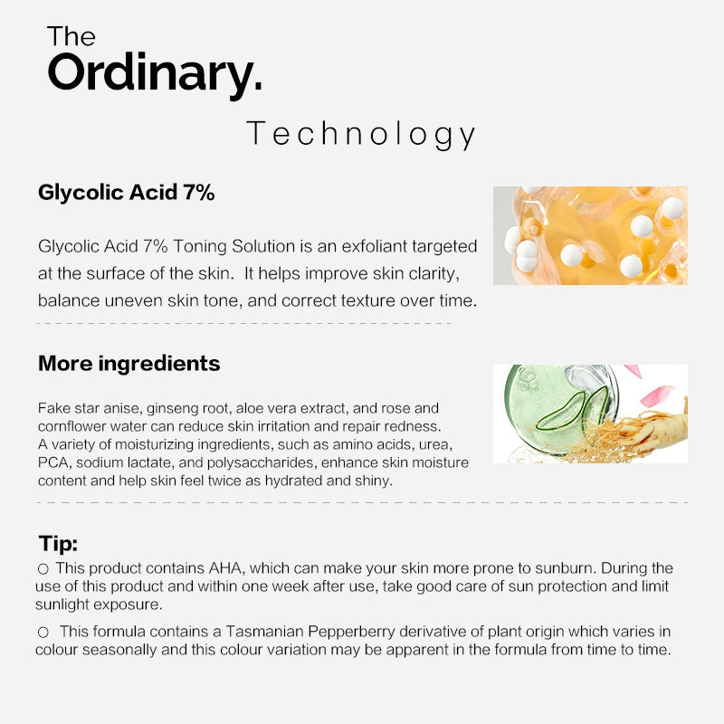 THE ORDINARY Glycolic Acid 7% Toning Solution (240ml)