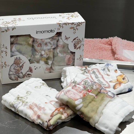 Imomoto Infant Cotton Wash Square Towels