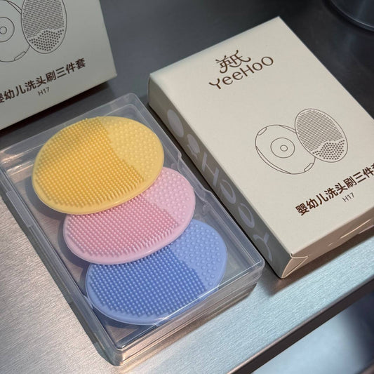YeehoO Baby 3in1 Colors Mini Silicone Shampoo Brush