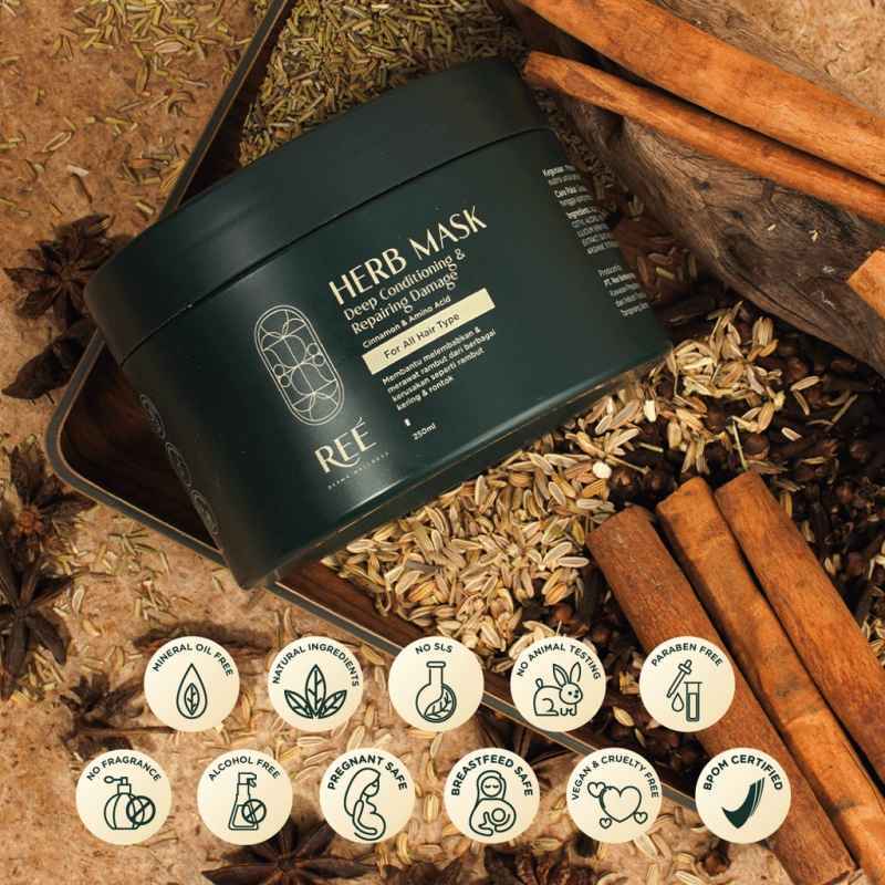 Ree Derma Herb Hair Mask Cinnamon Amino Acid 250ml
