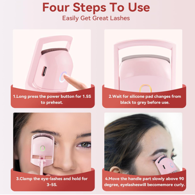 Heated Electric Eyelash Curler (2 colors)
