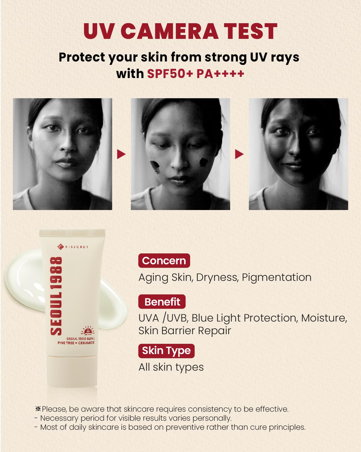KSECRET Seoul 1988 Sun : Pine Tree + Ceramide 50ml