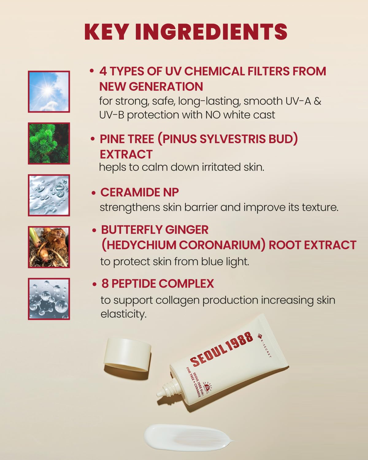 KSECRET Seoul 1988 Sun : Pine Tree + Ceramide 50ml