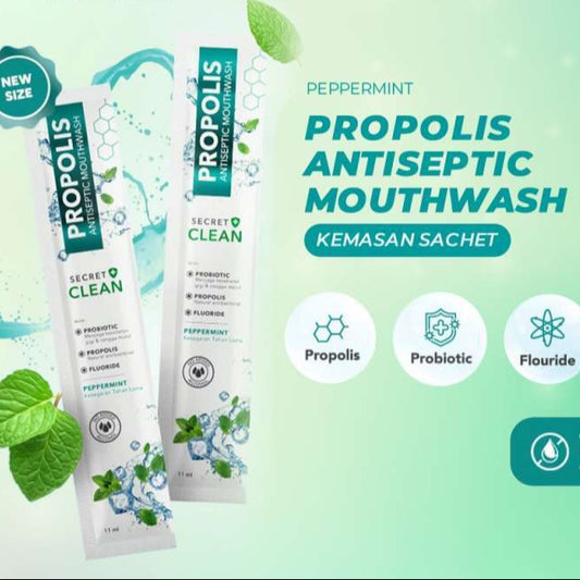 SECRET CLEAN Propolis Mouthwash Sachet (10ml x 6)