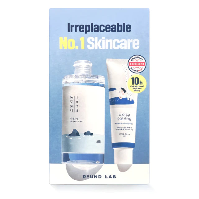 ROUNDLAB 1025 Dokdo Toner + Birch Juice Moisturizing Sunscreen Set