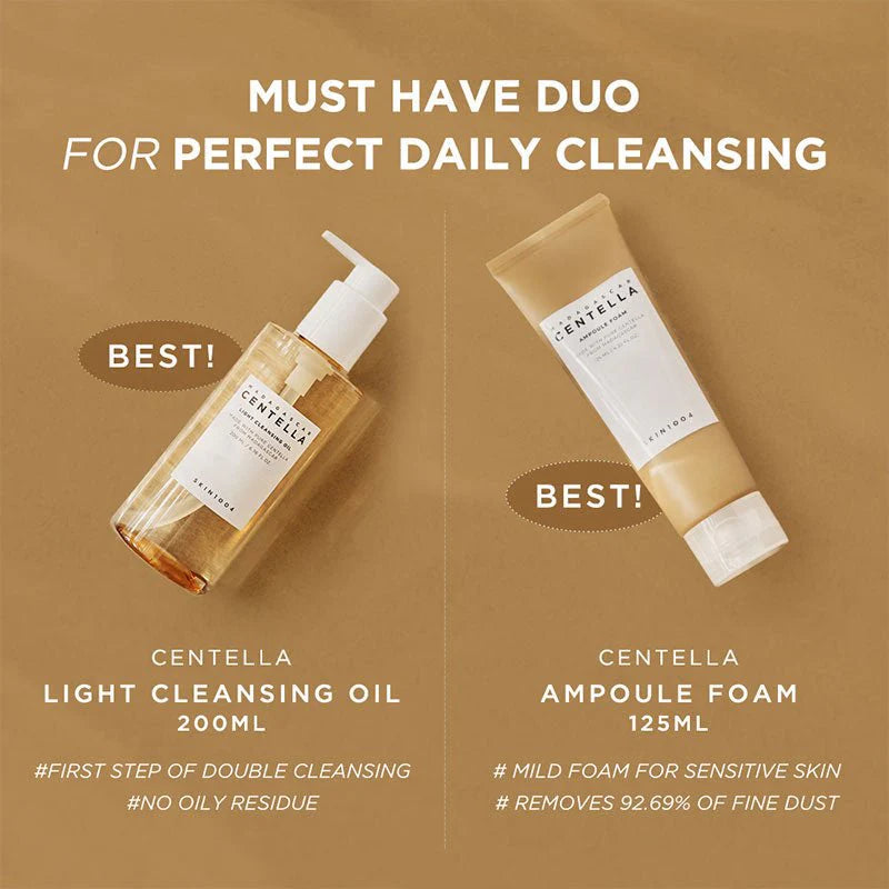 SKIN1004 Madagascar Centella Double Cleansing Duo (Cleansing Oil + Ampoule Foam)