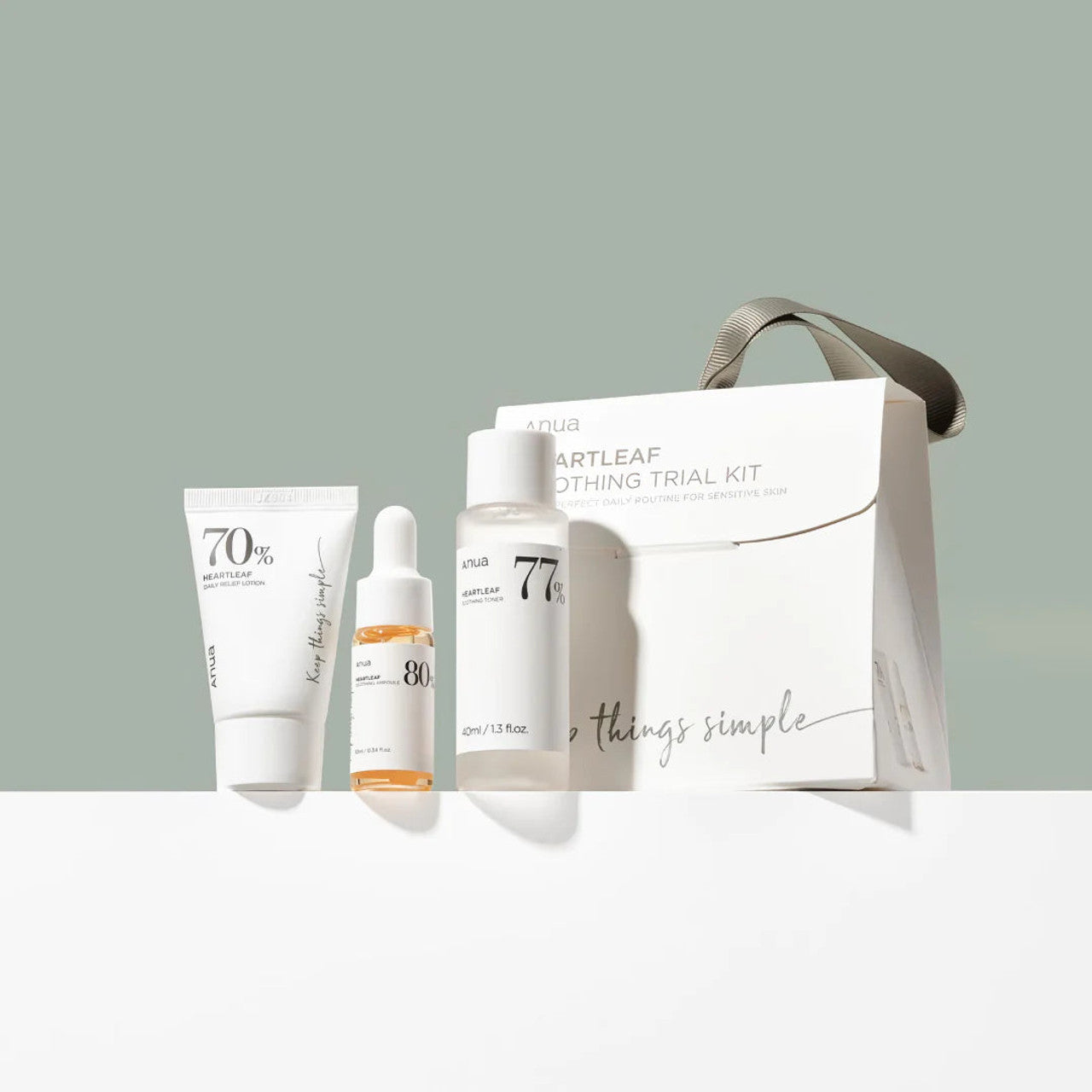 ANUA Heartleaf Soothing Trial Kit (Toner, Lotion, Ampoule & Cleansing Pad)