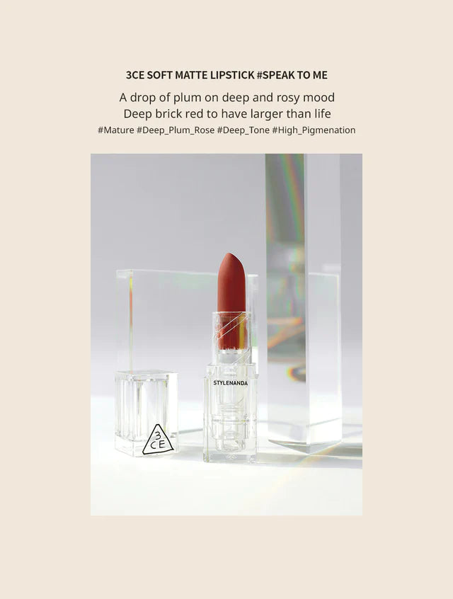3CE Soft Matte Lipstick