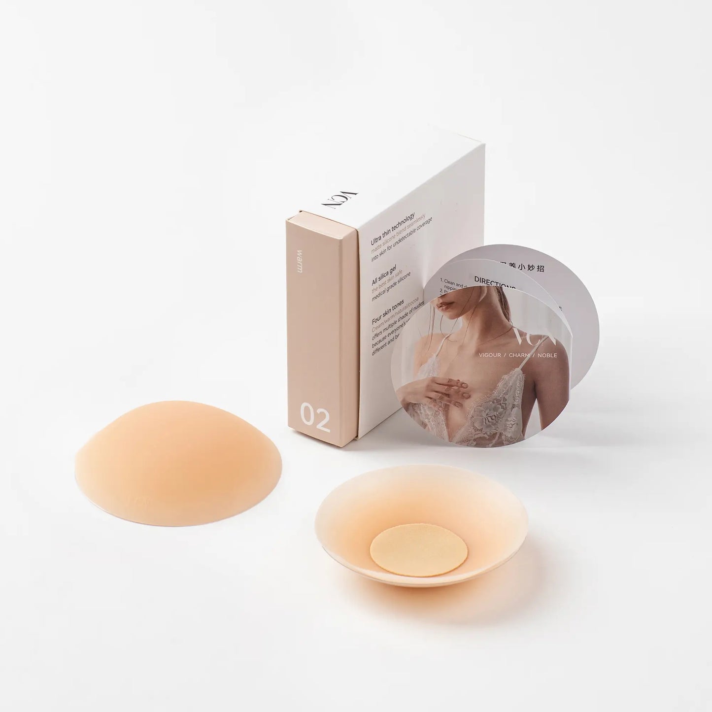 VCN Seamless Nipple Cover Concealer + Hard Case