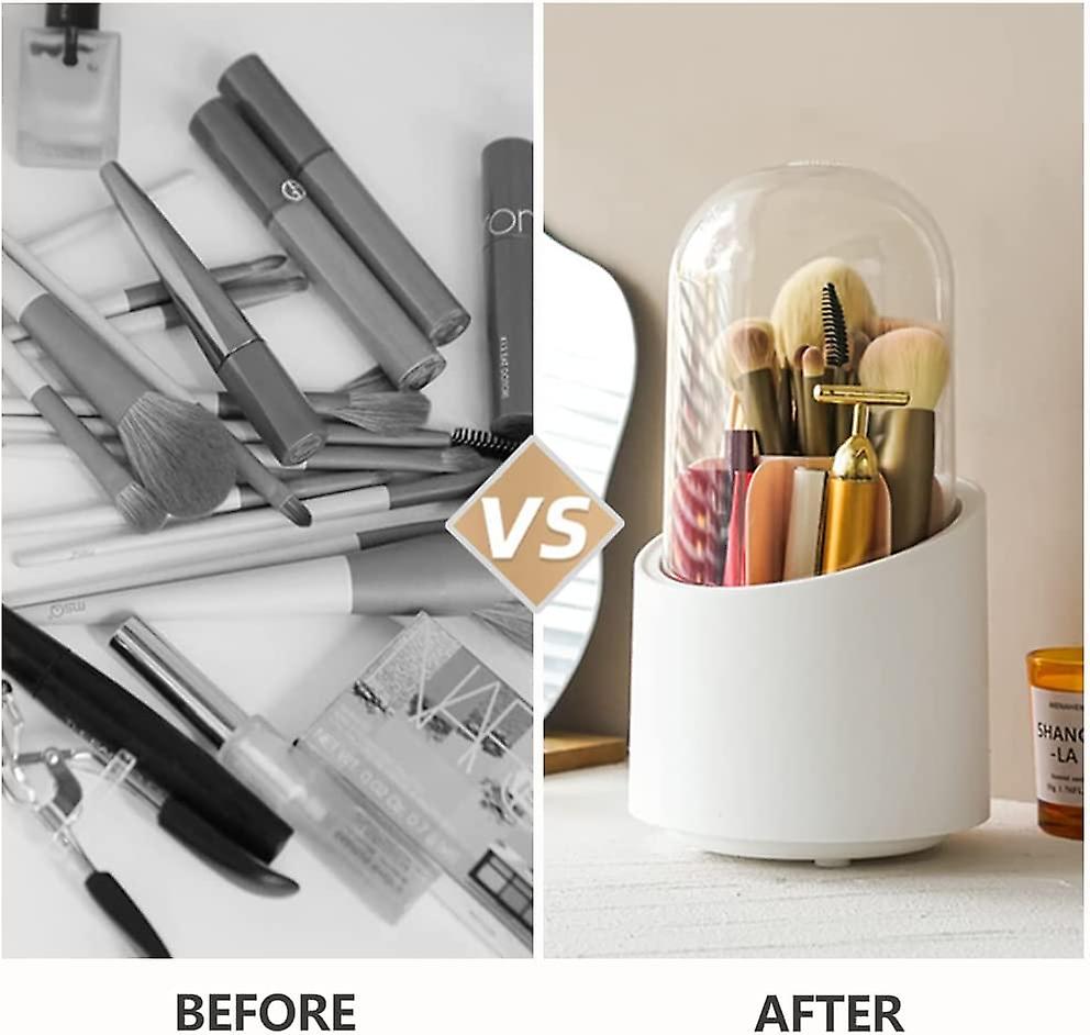 Makeup Brush Holder Rotating Organizer
