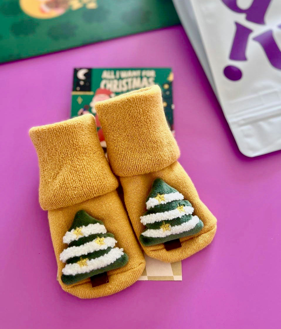 Little XMAS Trees Babies Socks
