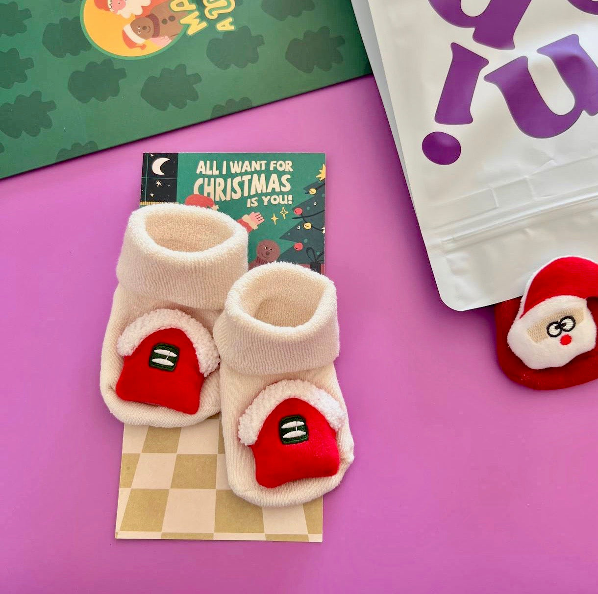 Small Christmas House Babies Socks