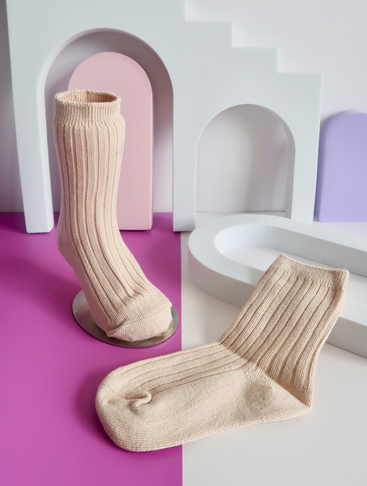 Plain Light Brown Babies Socks