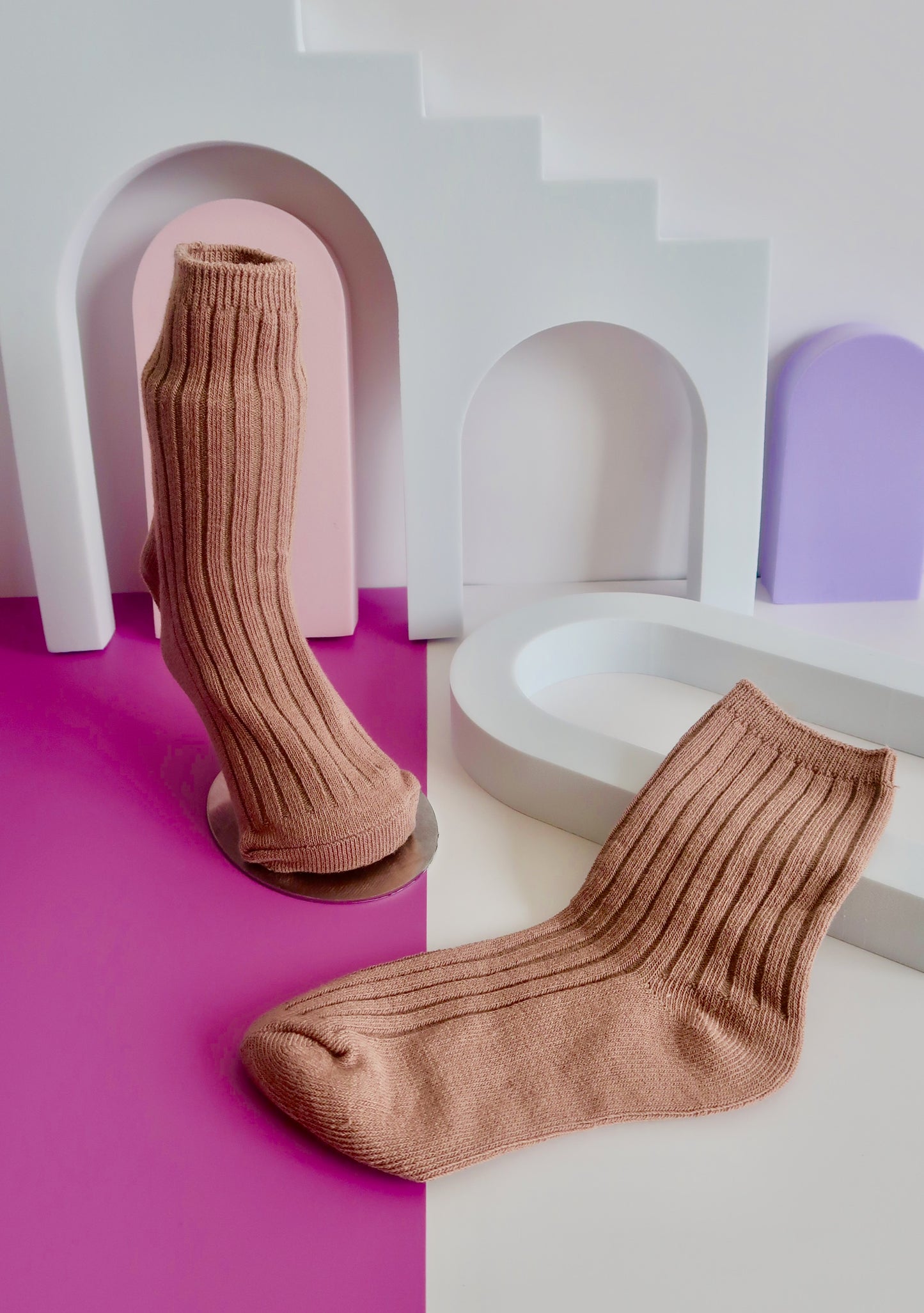Plain Brown Babies Socks
