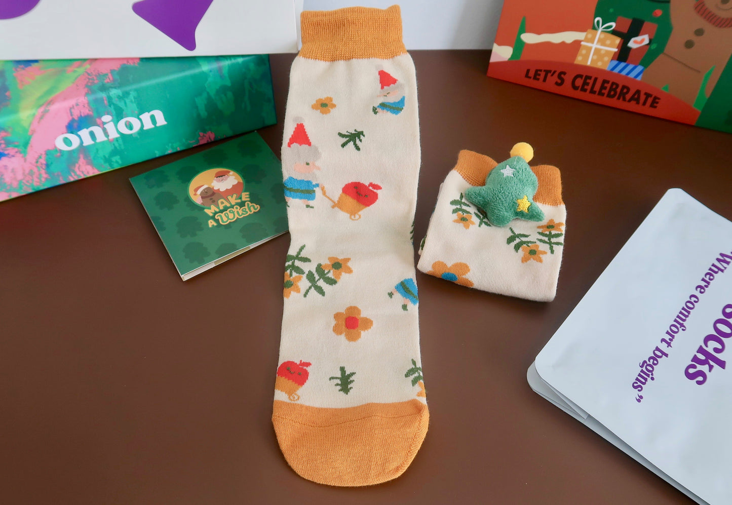 Tiny Christmas Tree Babies Socks