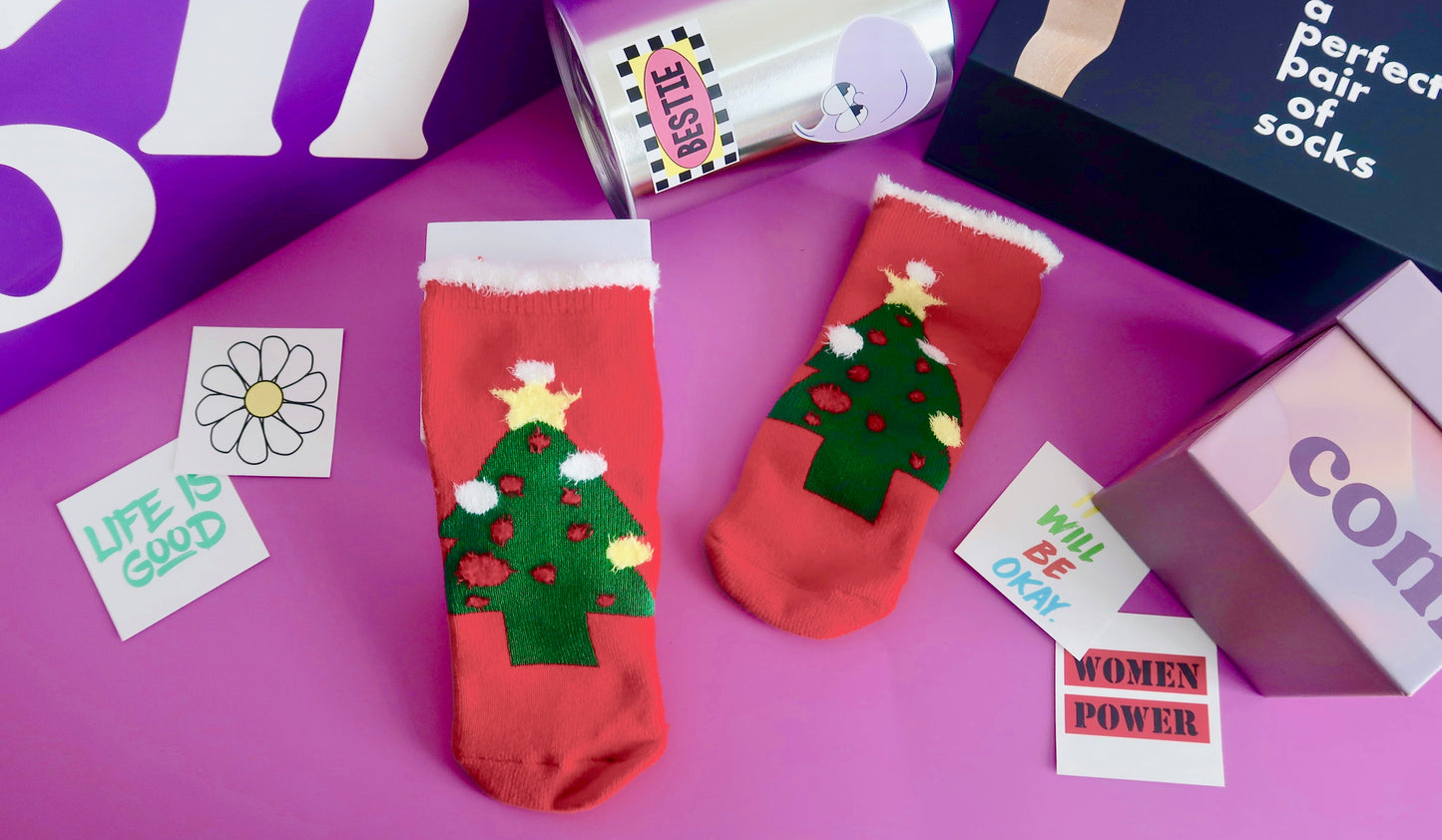 XMAS Trees Babies Socks