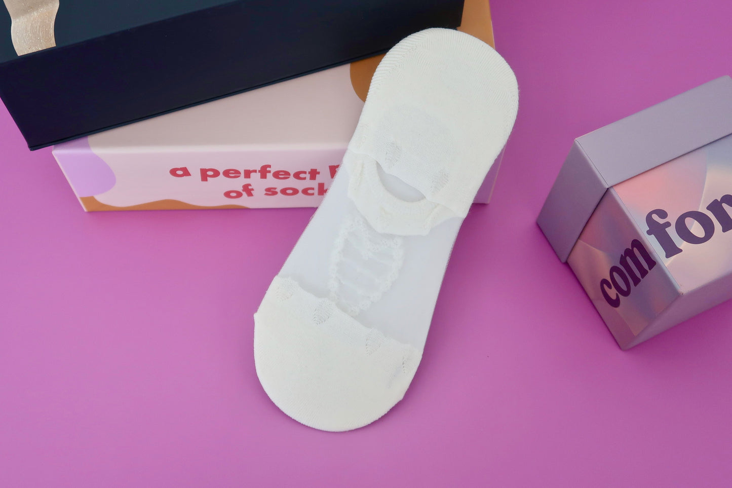 Big Heart All White Socks
