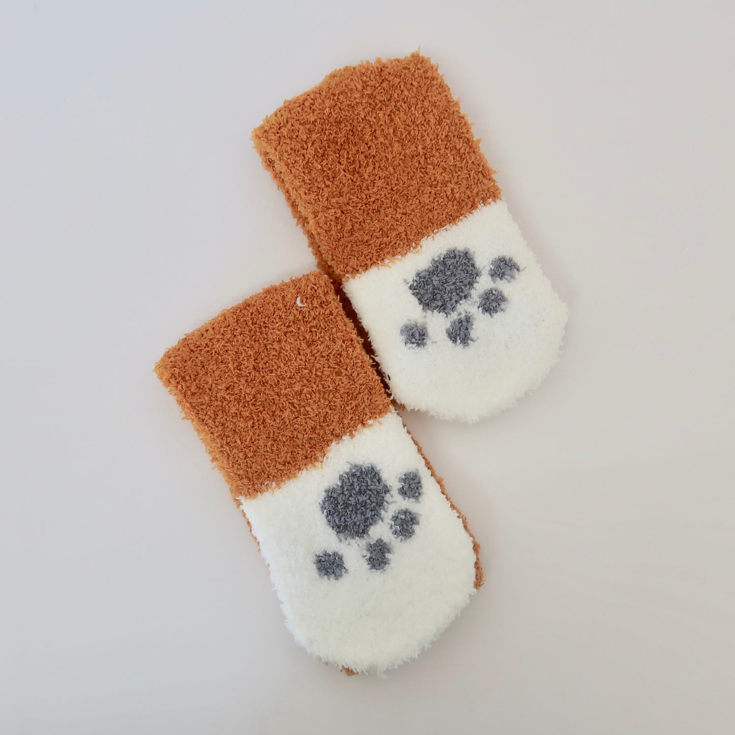 Brown Cat Paws Adult Socks