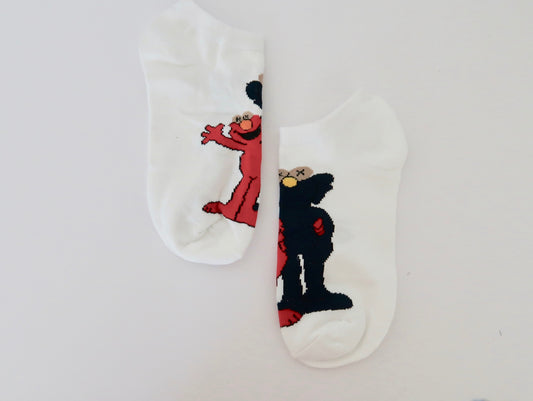 Elmo Red & Blue Socks