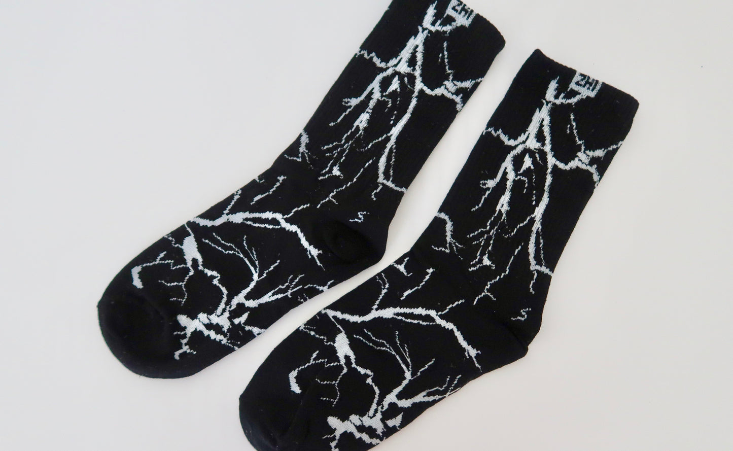 Black Abstract Socks