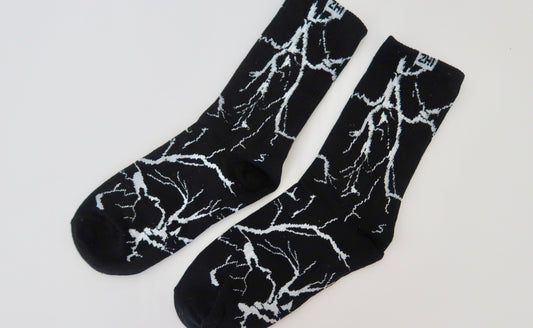 Black Abstract Socks