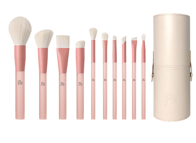 BLJ Brush Set With Cylinder Pouch (Pink)